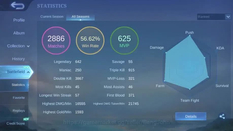 Mobile Legends: Bang Bang Accounts Global|Hero 83|Skin 168|Renowned|Sanrio Floryn|Pri image 3