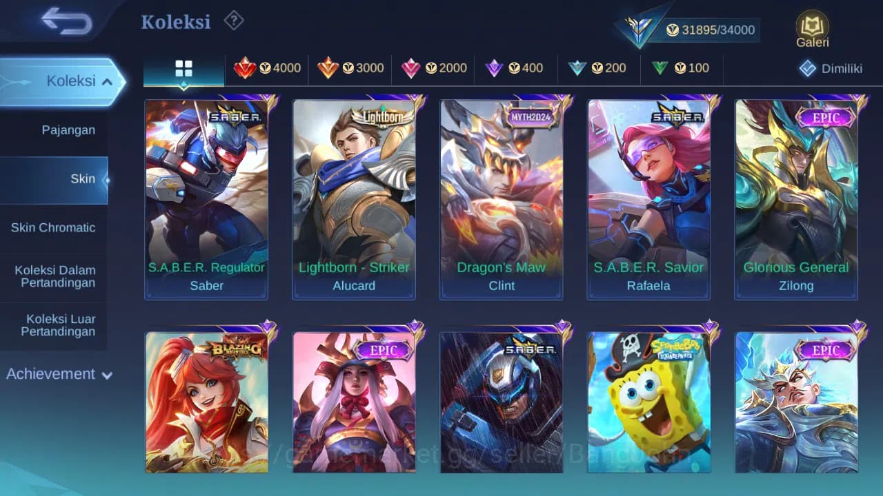 Mobile Legends: Bang Bang Accounts GLOBAL Hero 90 Skin 163 | Luckybox Leomord | Coven image 2