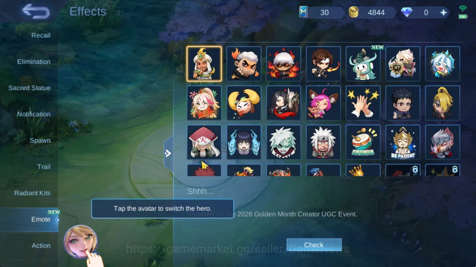 Mobile Legends: Bang Bang Accounts Hero 56|Skin 31|Naruto Vale,Create Granger,Summer image 2
