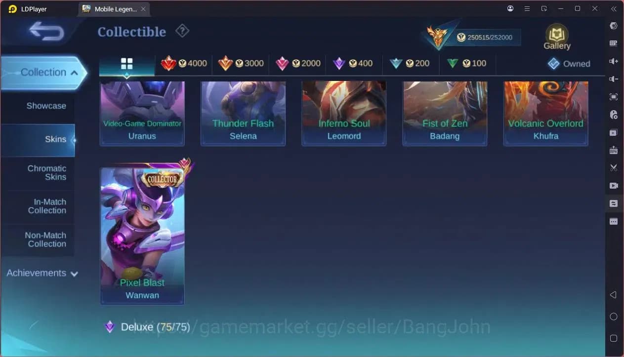 Mobile Legends: Bang Bang Accounts GLOBAL Hero 132 Skin 512|Legend Franco,Johsnon,Lun image 1