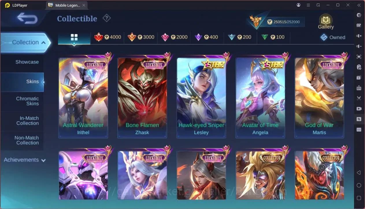 Mobile Legends: Bang Bang Accounts GLOBAL Hero 132 Skin 512|Legend Franco,Johsnon,Lun image 3