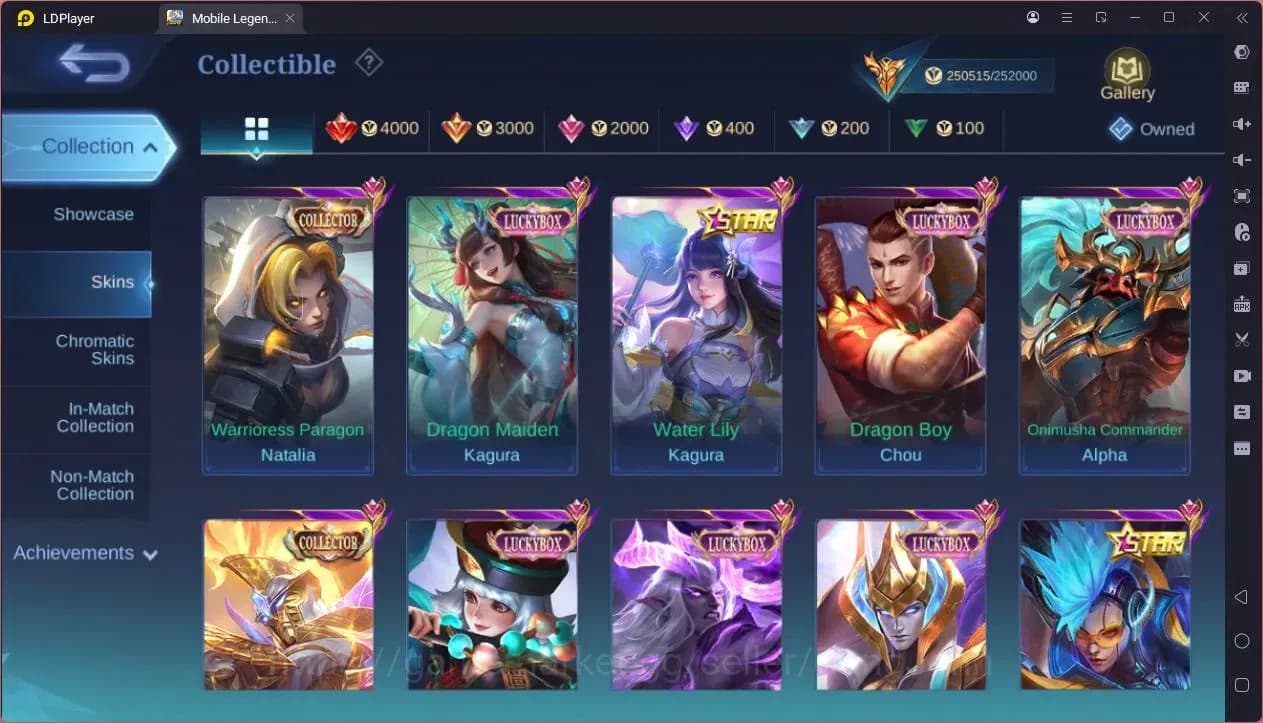 Mobile Legends: Bang Bang Accounts GLOBAL Hero 132 Skin 512|Legend Franco,Johsnon,Lun image 5
