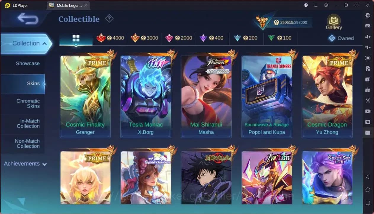 Mobile Legends: Bang Bang Accounts GLOBAL Hero 132 Skin 512|Legend Franco,Johsnon,Lun image 8