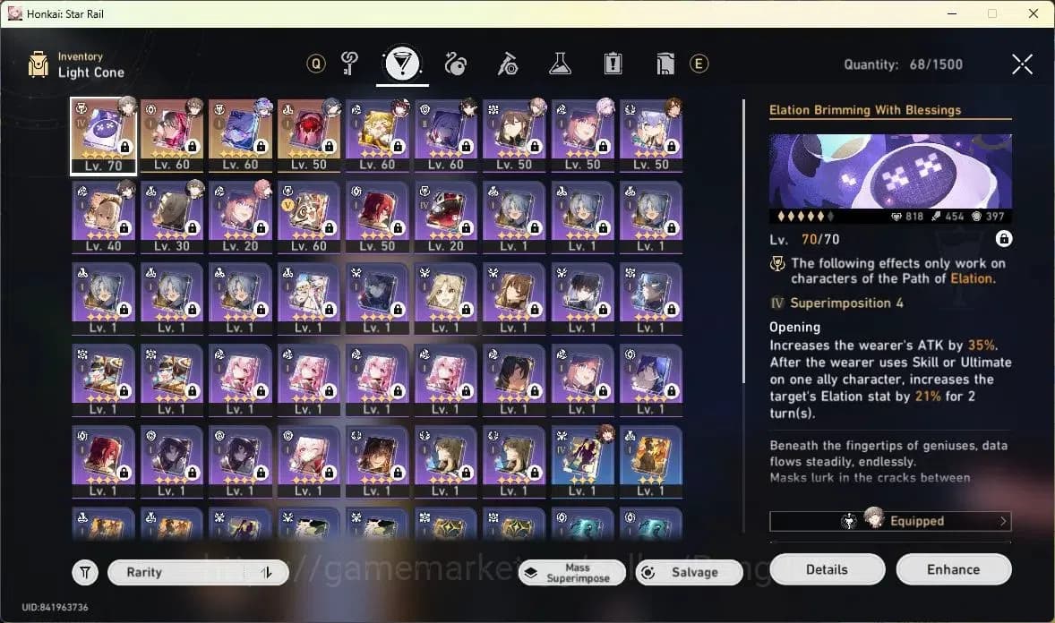 Honkai Star Rail Accounts ASIA | TL63|Dan Heng IL Lv70,Silver Wolf Lv70,Kafk image 7