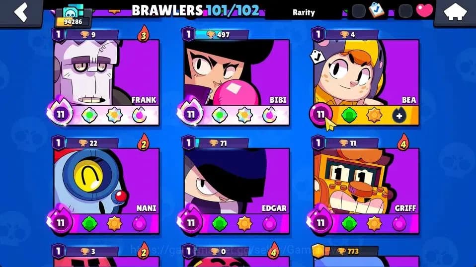 Brawl Stars Accounts 94K Trophy|101 Brawlers 96 Max Lvl|2 UL [Sirius,Ka image 12