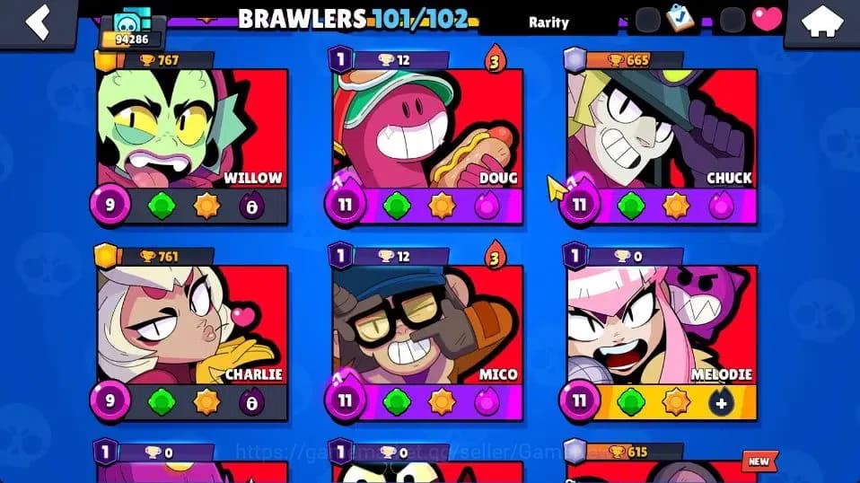 Brawl Stars Accounts 94K Trophy|101 Brawlers 96 Max Lvl|2 UL [Sirius,Ka image 19