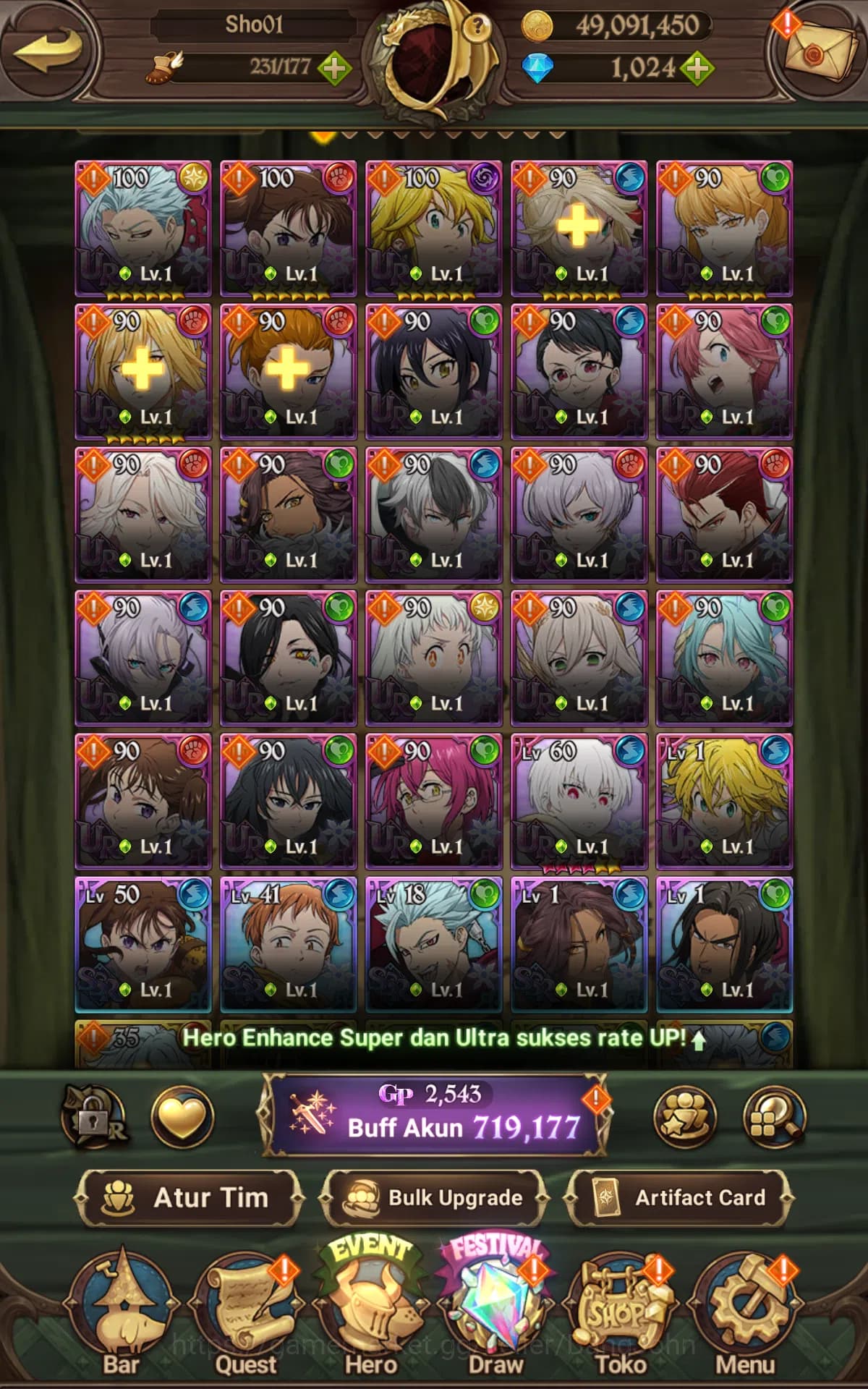 The Seven Deadly Sins: Grand Cross Accounts ASIA | Starter | DM 1019 | 712K CC|UR Freyr,Freyja image 10