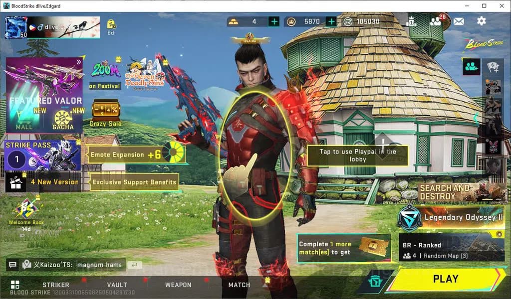 Blood Strike Accounts ASIA|ETHERNAL=UZI (LVL2)COLLAB=SCAR,MCX|LIMITED=MP image 1