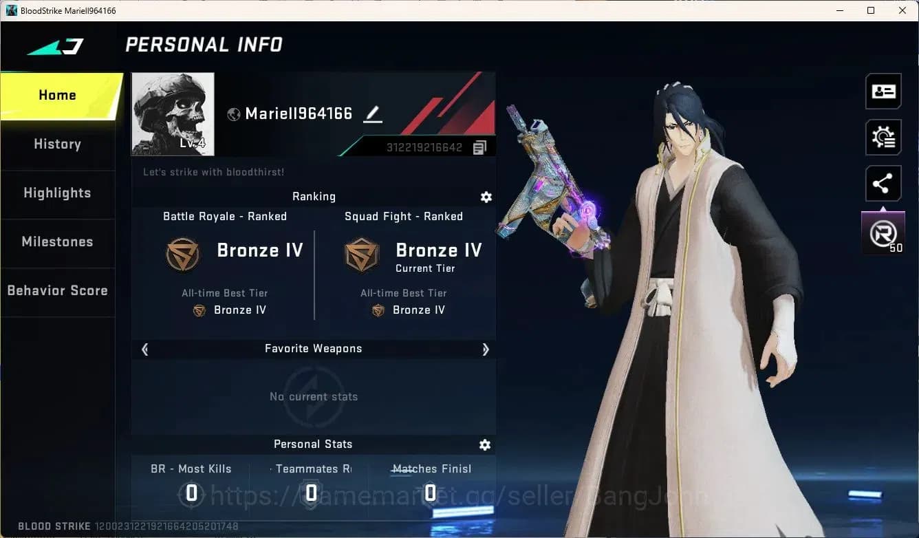 Blood Strike Accounts ASIA | ULTRA Vector Demonwrath | 4 BLEACH | 1 LEGE image 1