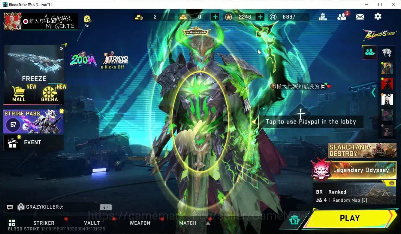 Blood Strike Accounts ASIA|ETERNAL VOLT-DC+Collab 7DS Karl98,QBZ95,BLEAC image 1