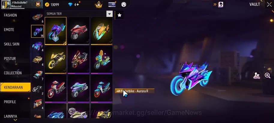 Free Fire Accounts Indonesia|M1887 Sterling Conqueror Lv7|AK47 Blue F image 14