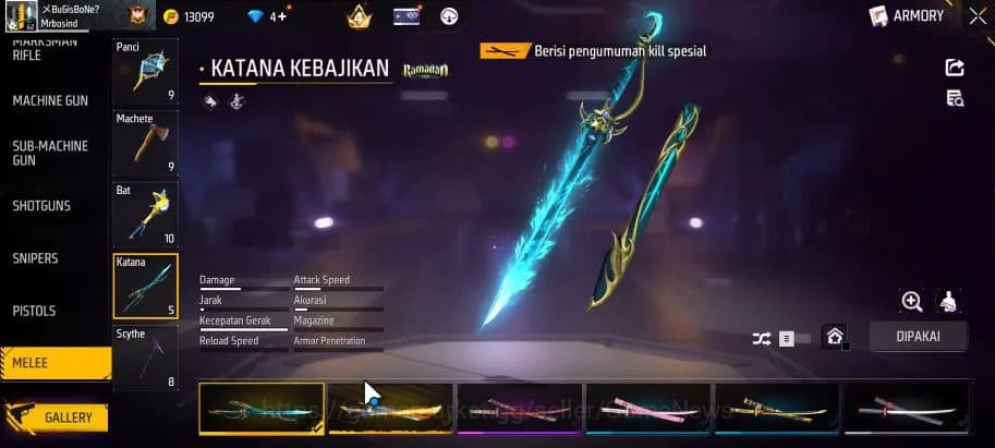 Free Fire Accounts Indonesia|M1887 Sterling Conqueror Lv7|AK47 Blue F image 7