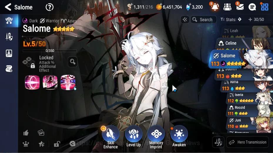 Epic Seven Accounts GLOBAL Unverif|New Era|2 ML(Salome, STaeyou)+ Land image 2