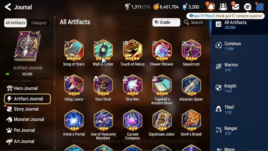Epic Seven Accounts GLOBAL Unverif|New Era|2 ML(Salome, STaeyou)+ Land image 20