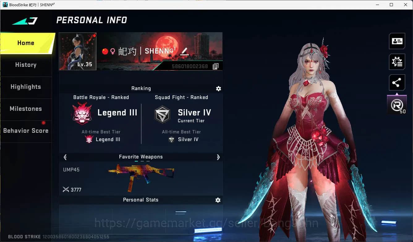 Blood Strike Accounts ASIA | ultra NOVA thorn rose, Ultra dualblade, ult image 1