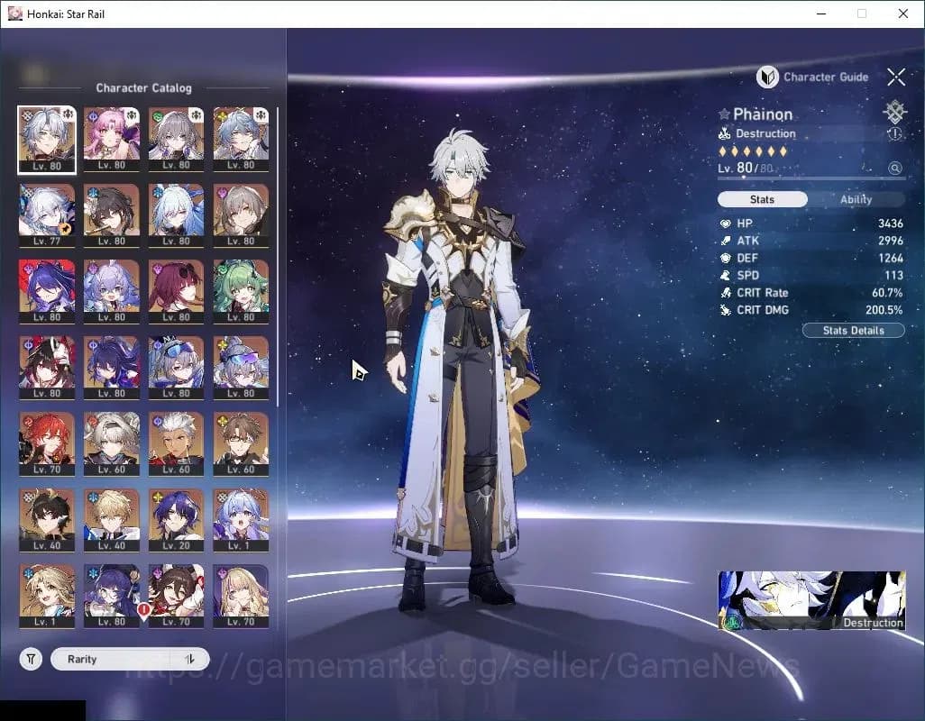 Honkai Star Rail Accounts Asia|TL 70|18 Limited|[Phainon,Acheron,Jingliu,Kaf image 5