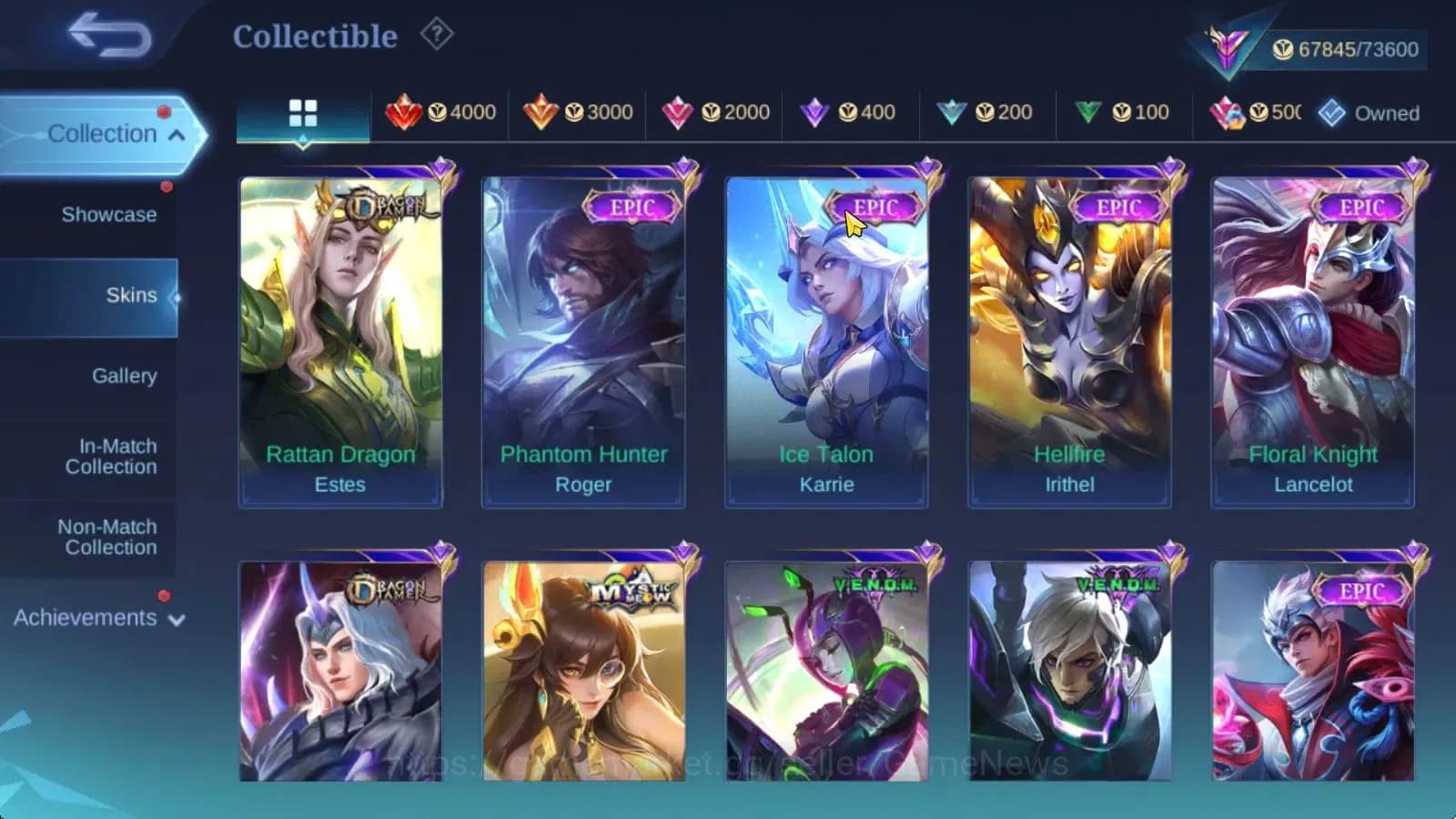 Mobile Legends: Bang Bang Accounts Hero 132|Skin 289|High Glory 88|Prime Granger,Sanr image 10