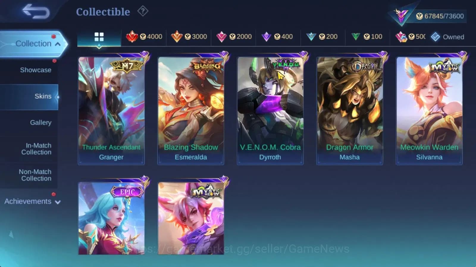 Mobile Legends: Bang Bang Accounts Hero 132|Skin 289|High Glory 88|Prime Granger,Sanr image 14