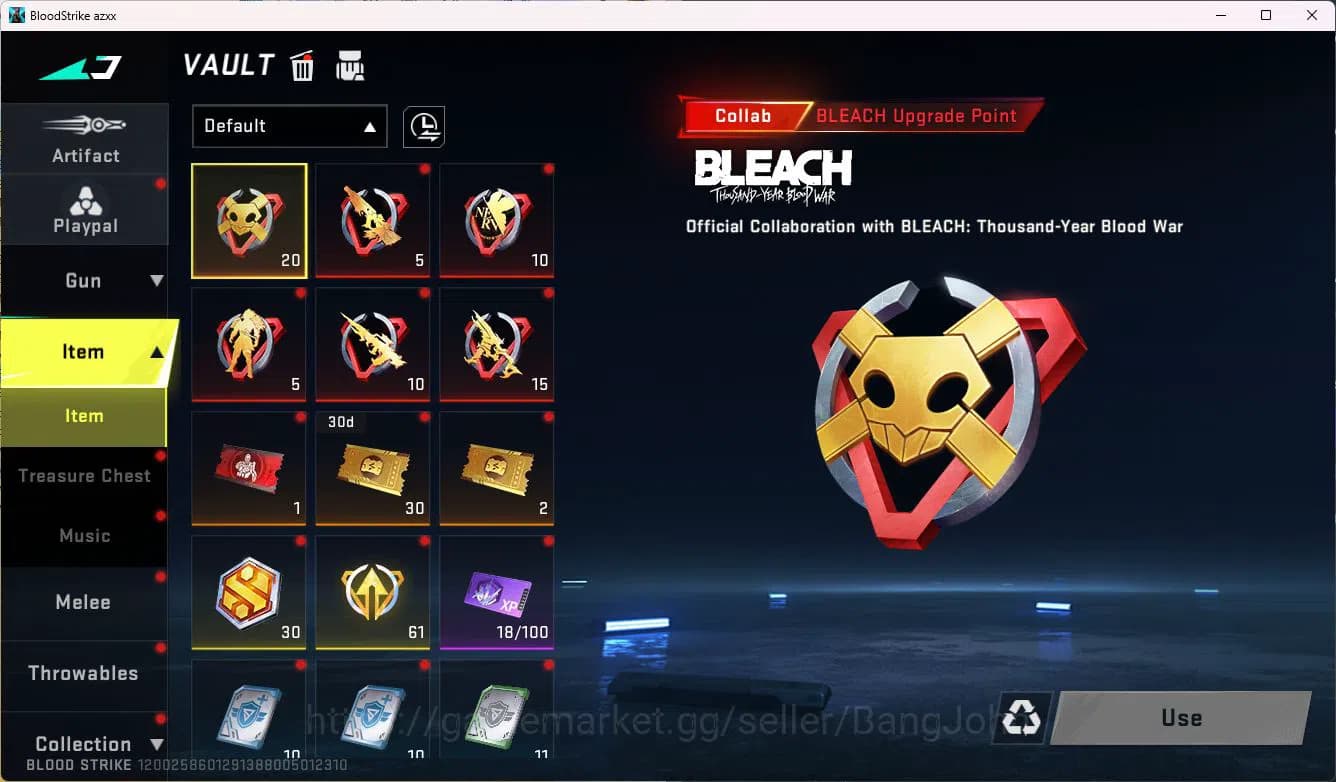 Blood Strike Accounts ASIA|COLLAB=KAR98K,QBZ95|LIMITED=RPK|ULTRA=GLOCK,O image 9