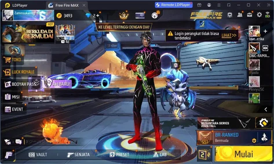 Free Fire Accounts Indonesia | Vault 209| SG Lumut| EVO MP5-Platinum image 1