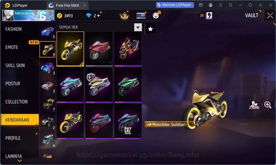 Free Fire Accounts Indonesia | Vault 209| SG Lumut| EVO MP5-Platinum image 11