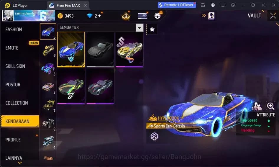 Free Fire Accounts Indonesia | Vault 209| SG Lumut| EVO MP5-Platinum image 12
