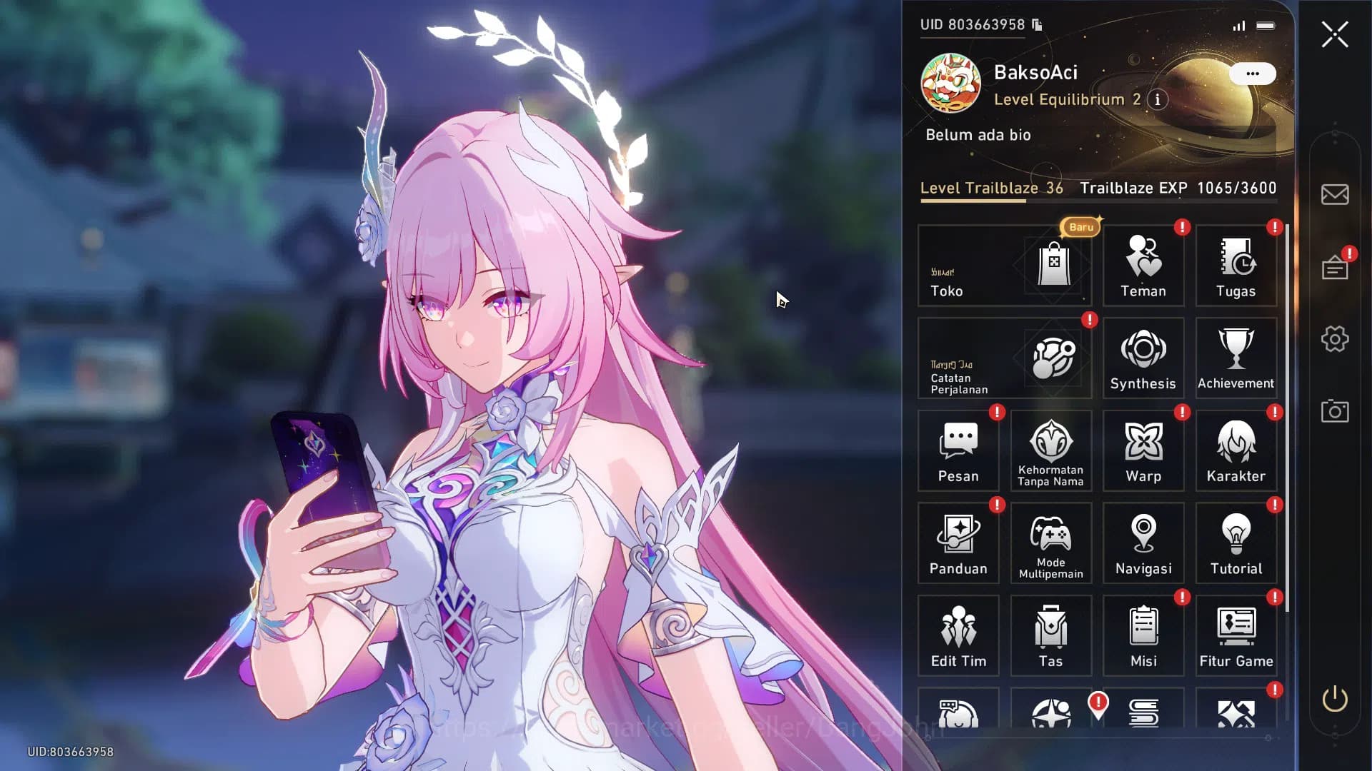 Honkai Star Rail Accounts ASIA | TL36 | 3 Limit | Cyrene, Robin, Fugue, Arch image 1