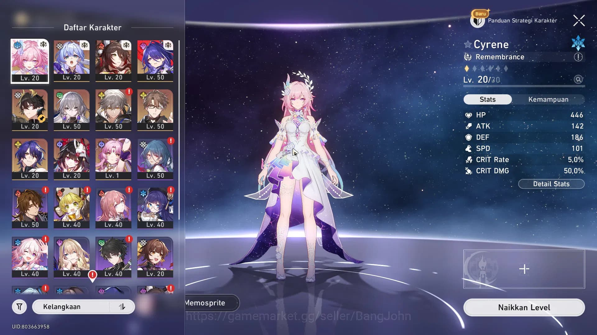 Honkai Star Rail Accounts ASIA | TL36 | 3 Limit | Cyrene, Robin, Fugue, Arch image 2