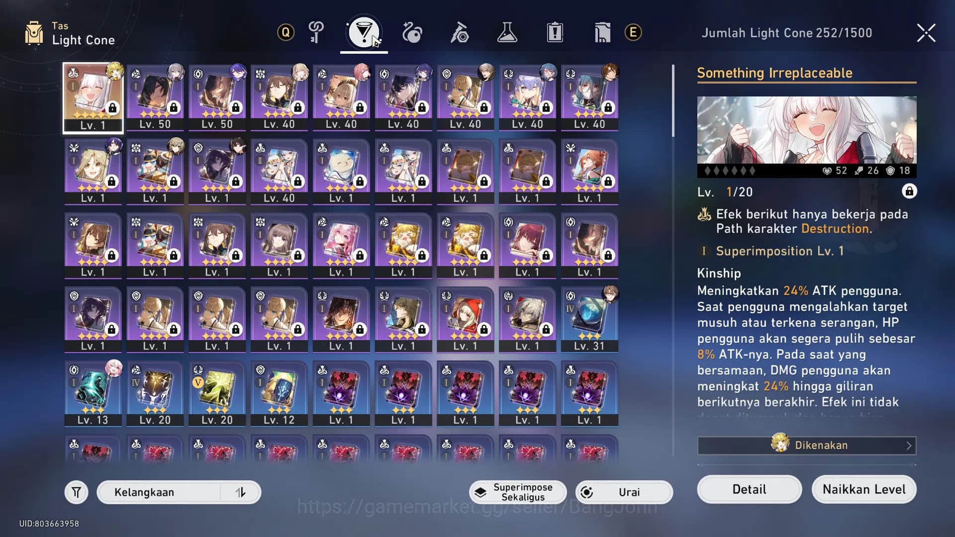 Honkai Star Rail Accounts ASIA | TL36 | 3 Limit | Cyrene, Robin, Fugue, Arch image 5