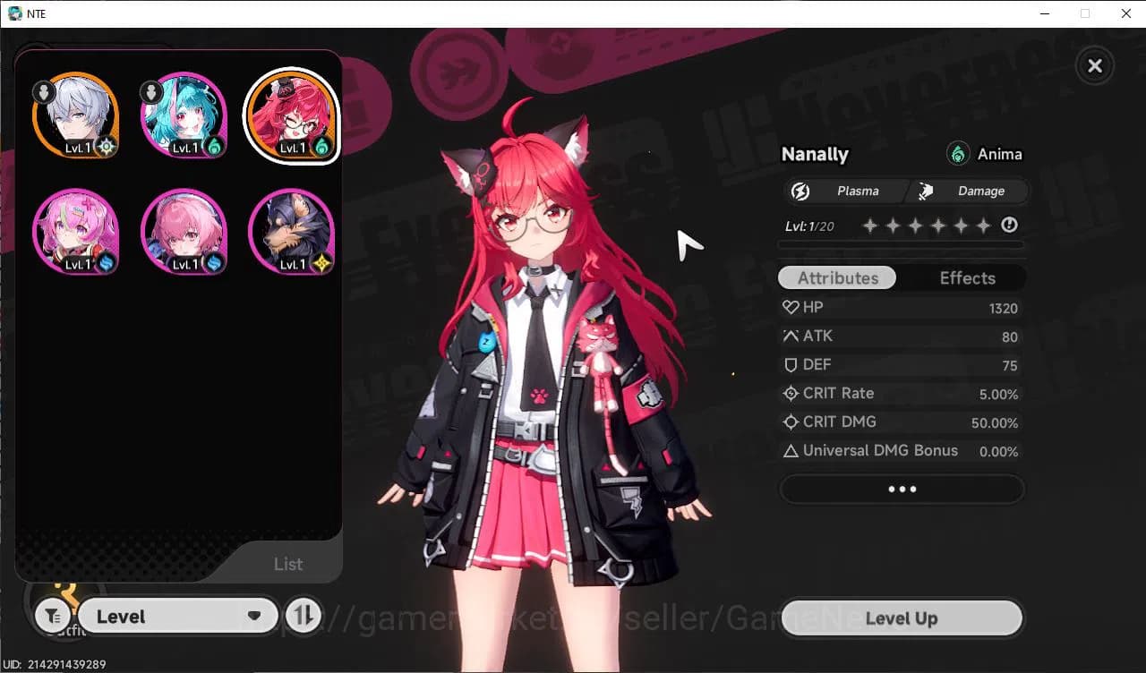 Neverness to Everness Accounts GLOBAL NA |HL 3| 1 SSR Limited Nanally | 4 SR [Ski image 1