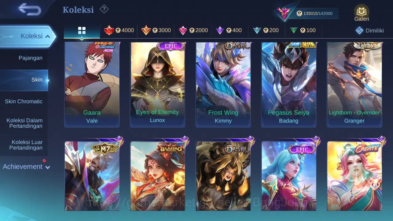 Mobile Legends: Bang Bang Accounts GLOBAL Hero 131 Skin 379 | Legend Granger Johnson image 10