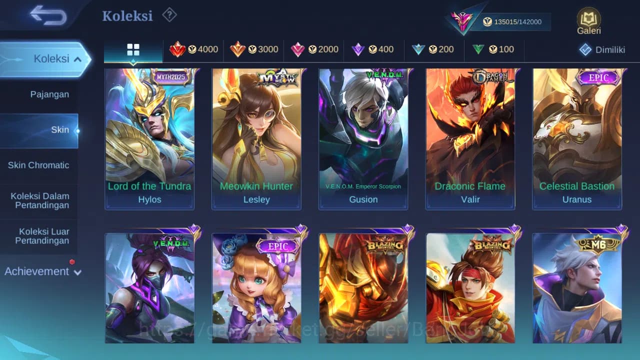 Mobile Legends: Bang Bang Accounts GLOBAL Hero 131 Skin 379 | Legend Granger Johnson image 11