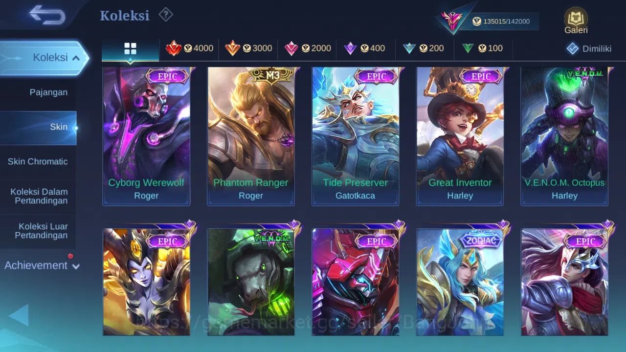 Mobile Legends: Bang Bang Accounts GLOBAL Hero 131 Skin 379 | Legend Granger Johnson image 12