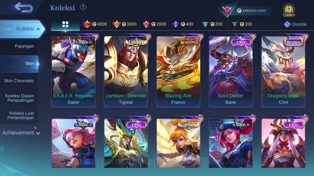 Mobile Legends: Bang Bang Accounts GLOBAL Hero 131 Skin 379 | Legend Granger Johnson image 14