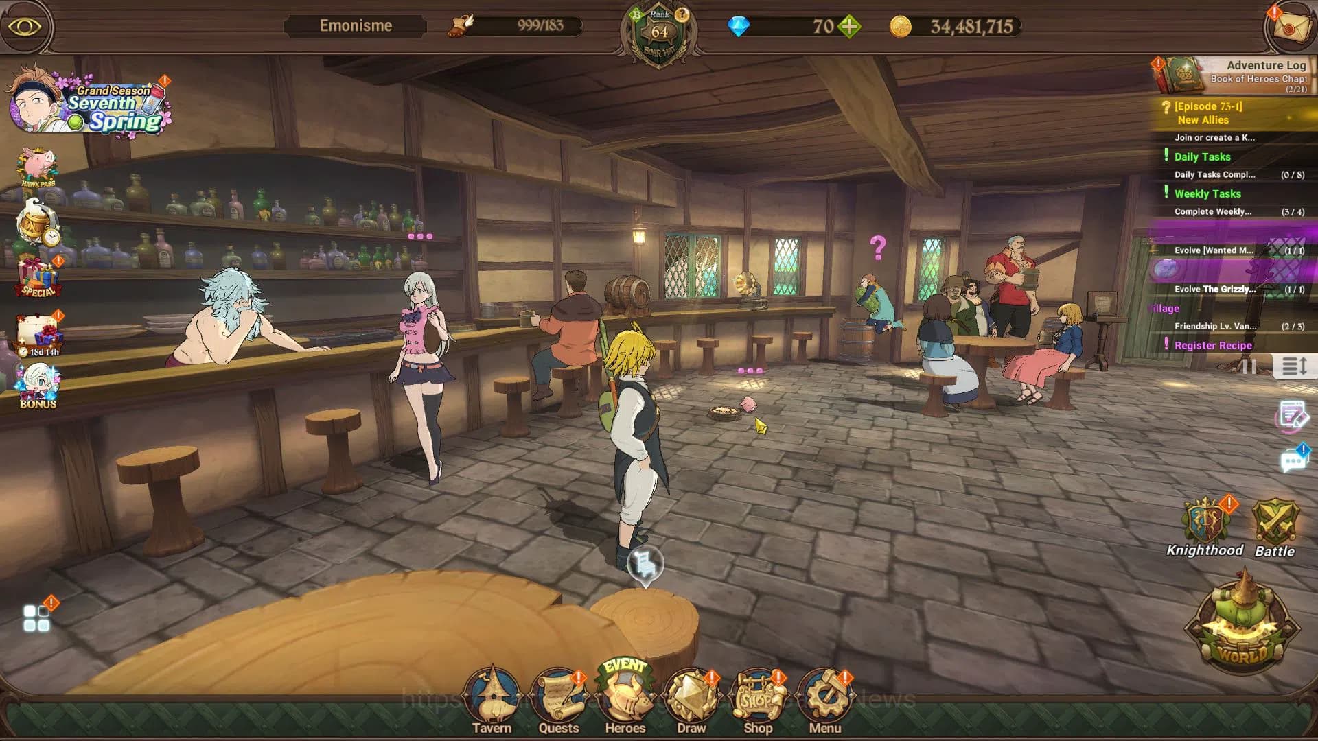 The Seven Deadly Sins: Grand Cross Accounts Global|CH 6|2,8M CC|200 LS|6 UR|Salos,Merlin & Esc image 1