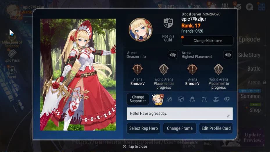 Epic Seven Accounts GLOBAL Unverif|New Era|ML (Dragon Bride Senya)+ Te image 13