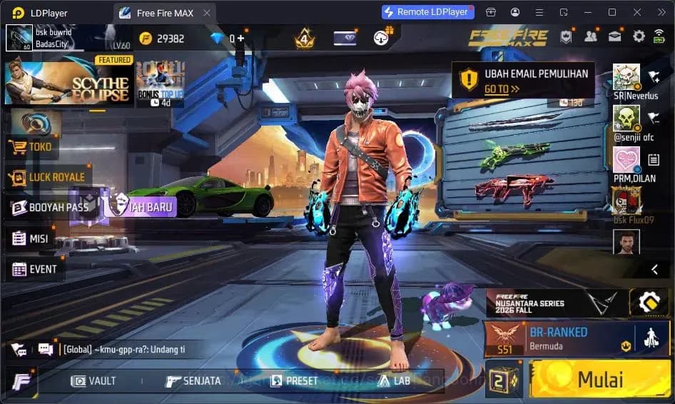 Free Fire Accounts Indonesia | Vault 273 | SG Lumut| EVO-MP40 PREDATO image 1