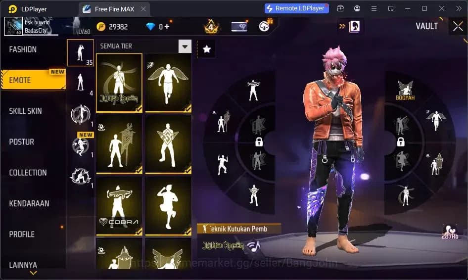 Free Fire Accounts Indonesia | Vault 273 | SG Lumut| EVO-MP40 PREDATO image 13
