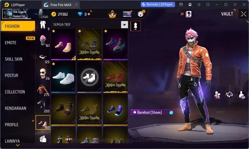 Free Fire Accounts Indonesia | Vault 273 | SG Lumut| EVO-MP40 PREDATO image 15