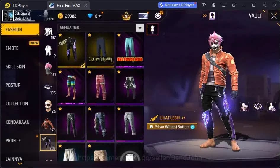 Free Fire Accounts Indonesia | Vault 273 | SG Lumut| EVO-MP40 PREDATO image 16