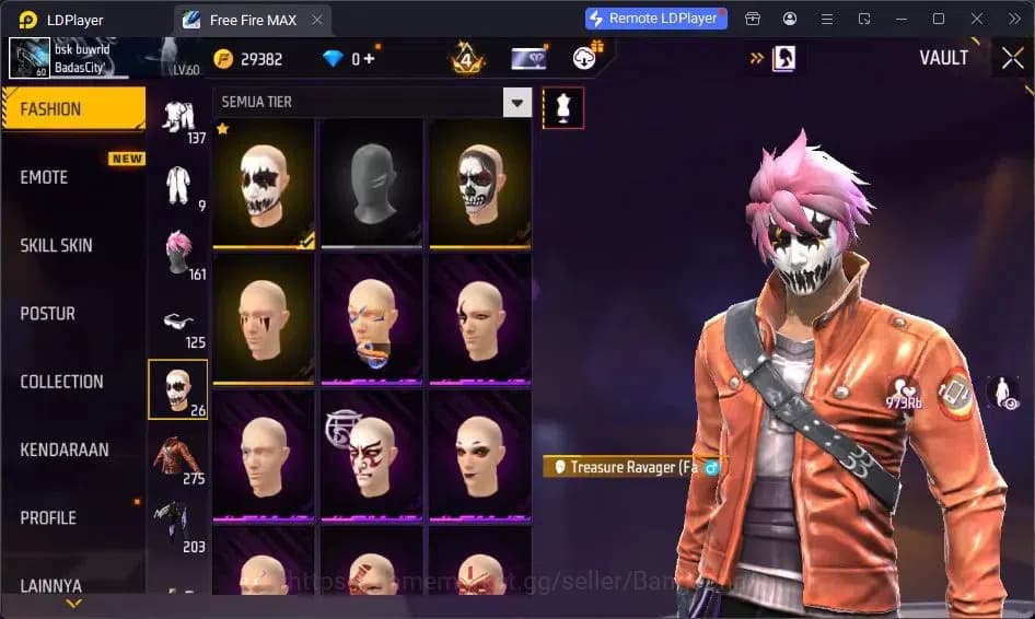 Free Fire Accounts Indonesia | Vault 273 | SG Lumut| EVO-MP40 PREDATO image 18