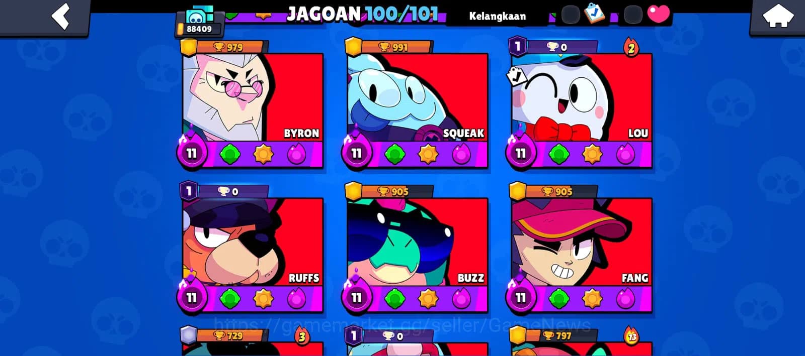 Brawl Stars Accounts 88409 Trophy|3k Bling|100 Brawler ALL Max | 8 Hype image 11
