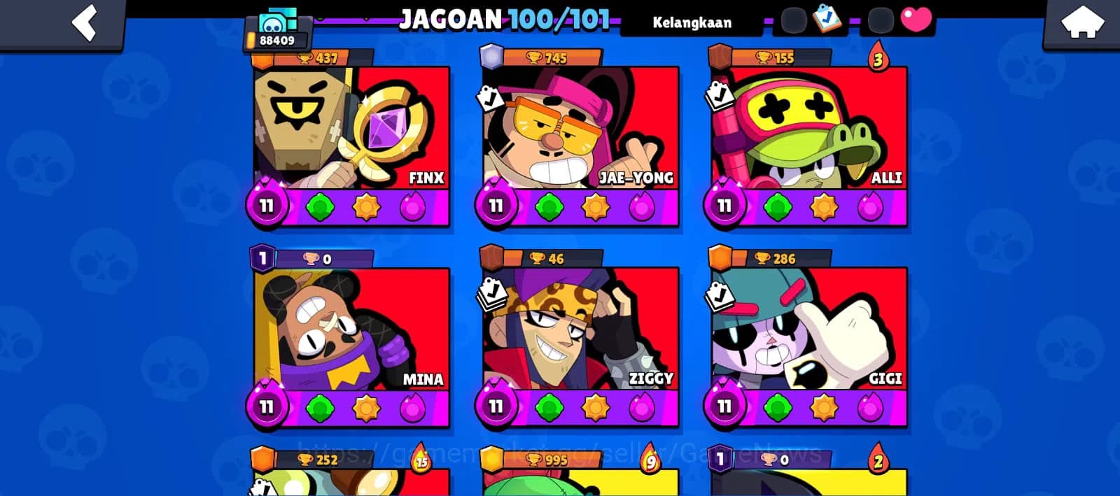 Brawl Stars Accounts 88409 Trophy|3k Bling|100 Brawler ALL Max | 8 Hype image 15
