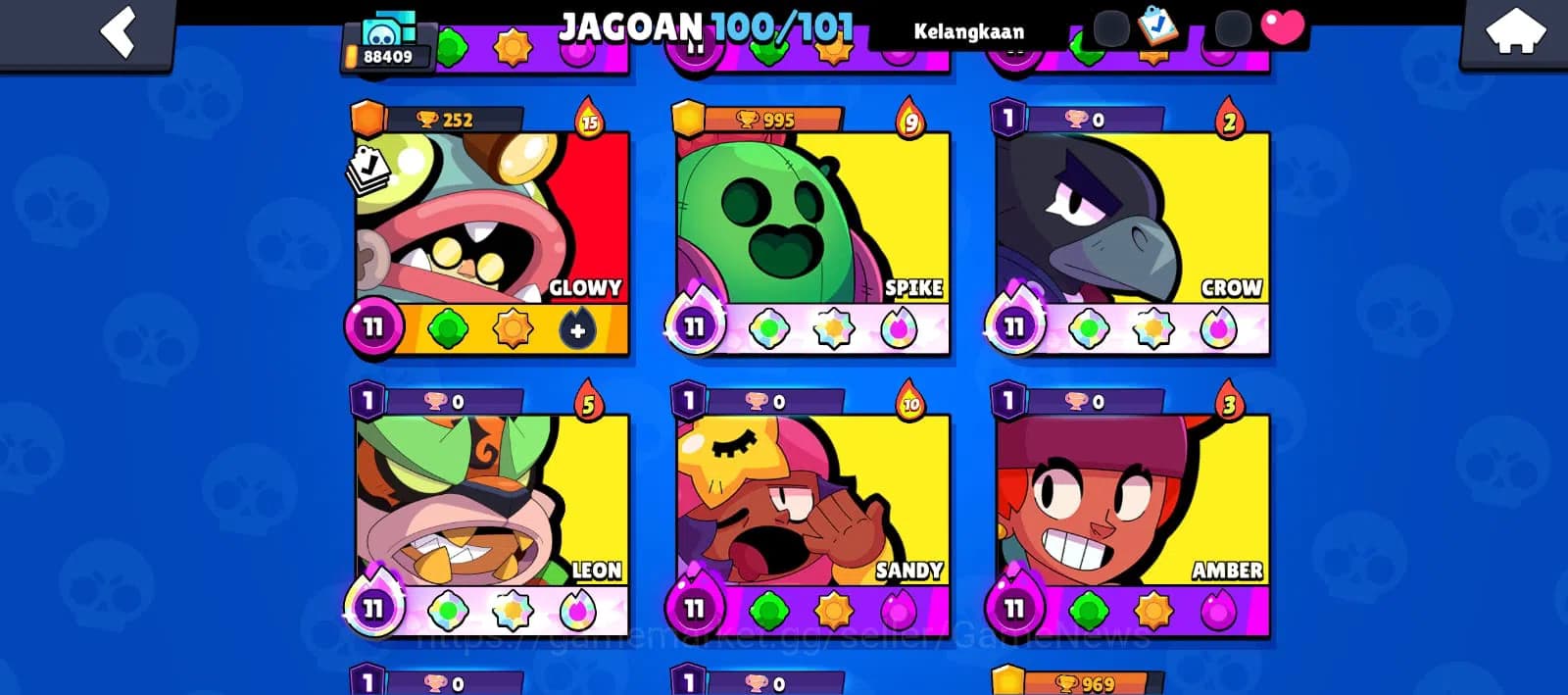 Brawl Stars Accounts 88409 Trophy|3k Bling|100 Brawler ALL Max | 8 Hype image 16