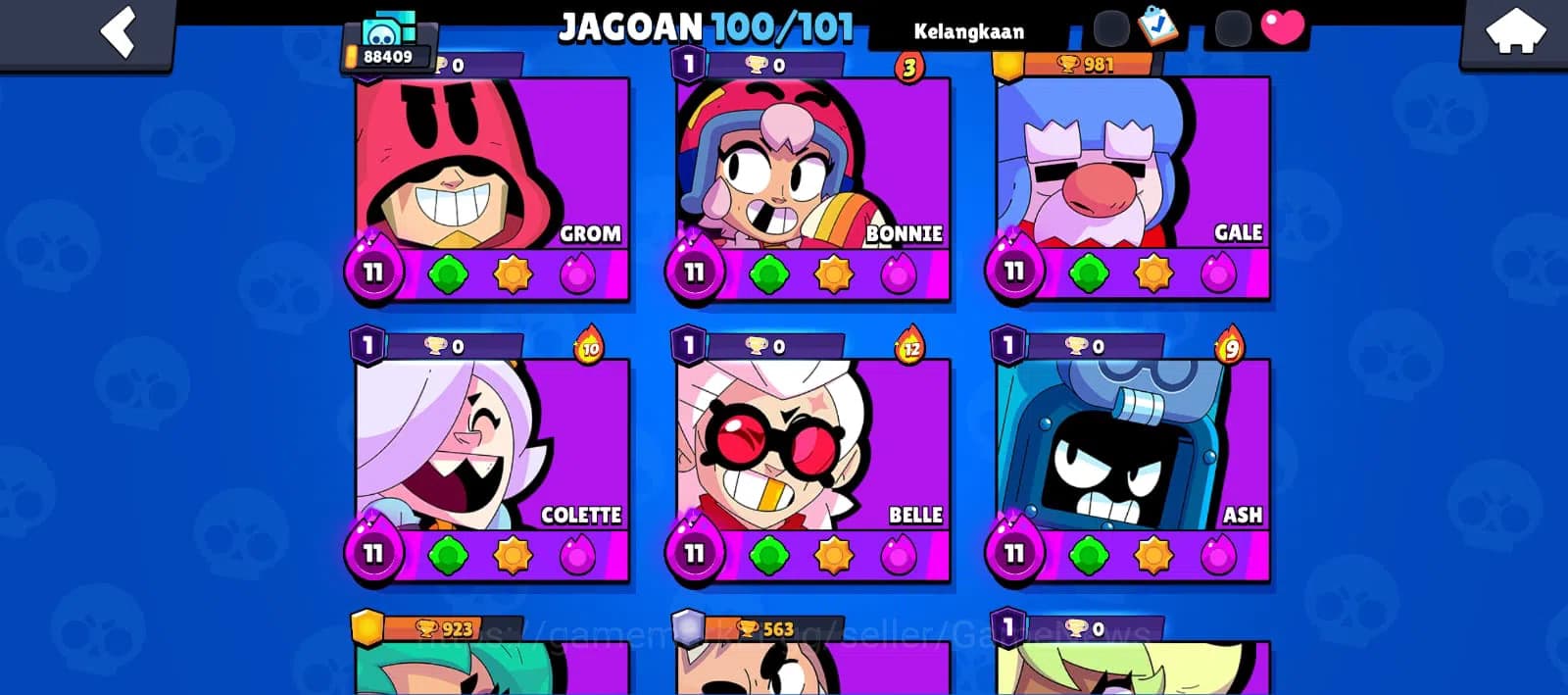 Brawl Stars Accounts 88409 Trophy|3k Bling|100 Brawler ALL Max | 8 Hype image 8
