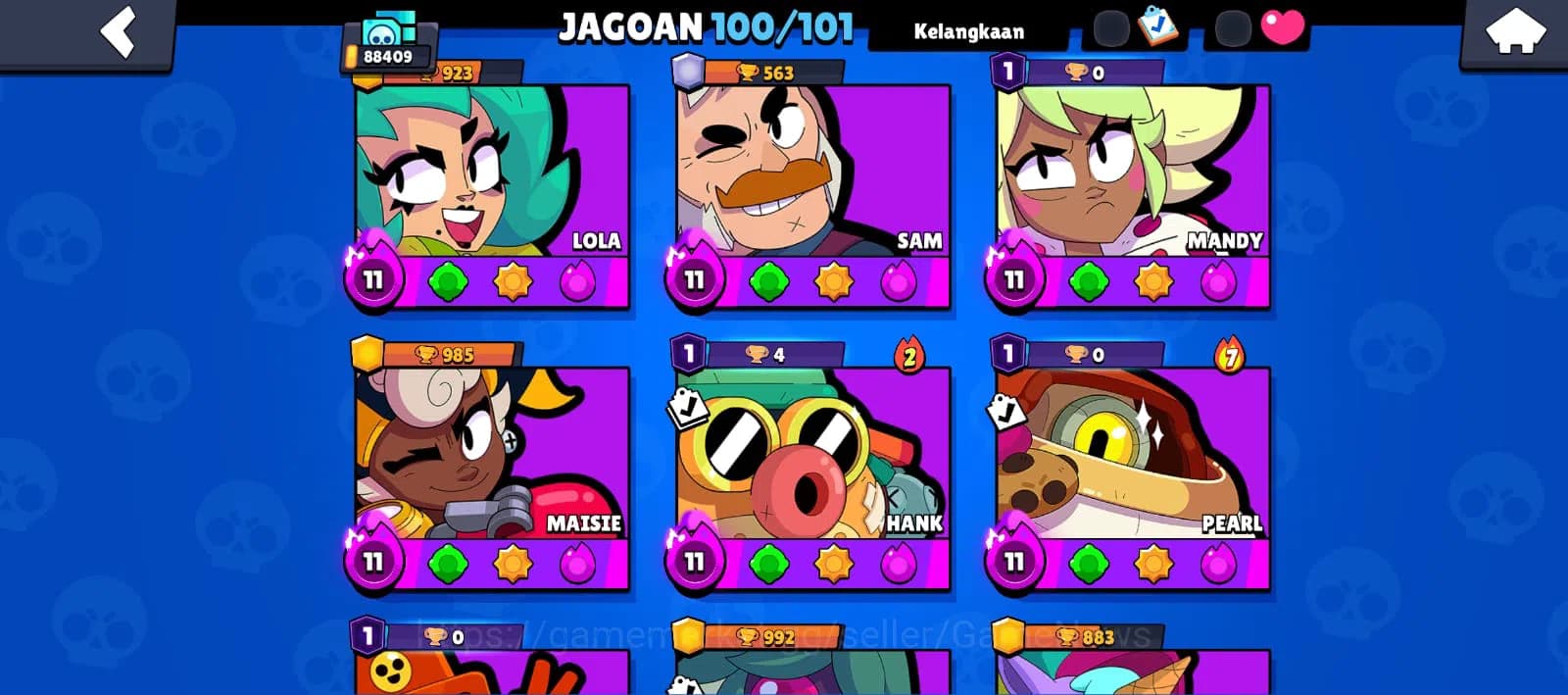 Brawl Stars Accounts 88409 Trophy|3k Bling|100 Brawler ALL Max | 8 Hype image 9