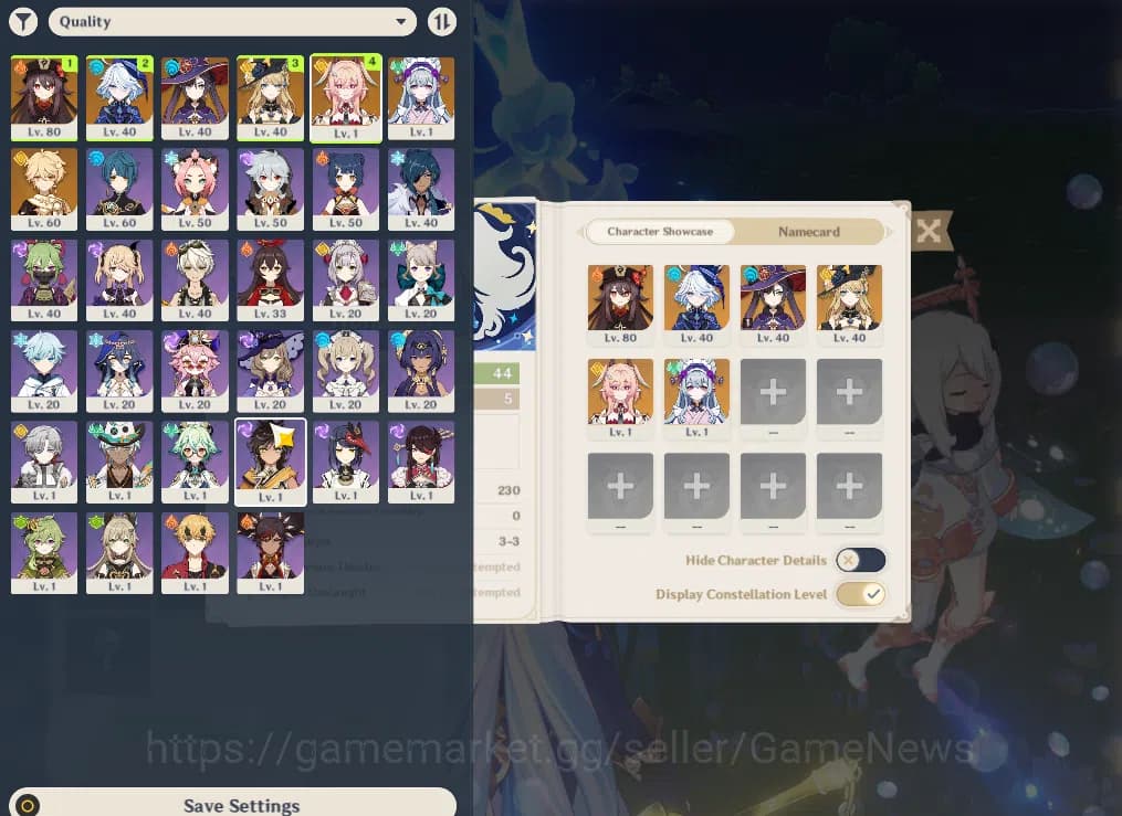 Genshin Impact Accounts ASIA|AR 44|4 Limited + 27(*4Character)|Linea,Furin image 13