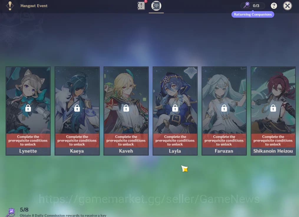 Genshin Impact Accounts ASIA|AR 44|4 Limited + 27(*4Character)|Linea,Furin image 3