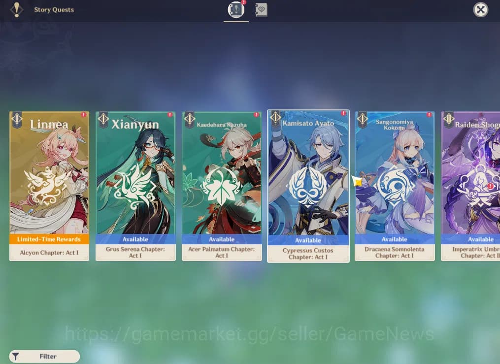 Genshin Impact Accounts ASIA|AR 44|4 Limited + 27(*4Character)|Linea,Furin image 5