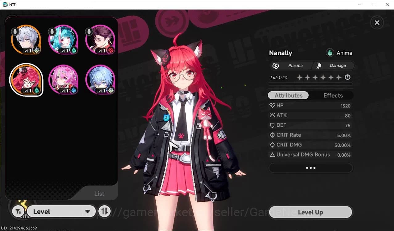 Neverness to Everness Accounts GLOBAL EU |HL 3| 1 SSR Limited Meta Nanally |4 SR image 1